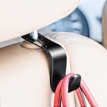 Durable Car Headrest Hooks for Purse Grocery Bag Organization