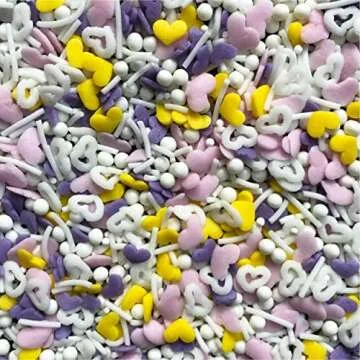 Natural Heart Sprinkles for Whimsical Baking Fun