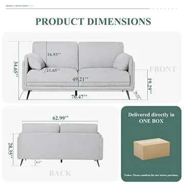 COLAMY 3800ABC, Sofa+Loveseat+Chair, F-Gray