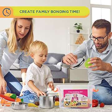 FUNERICA Play Food and Realistic Stainless-Steel Pots and Pans and Utensils - Cutting Fake Food and ...