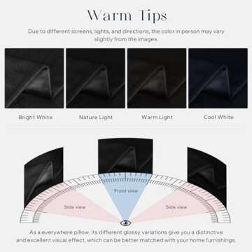 Phantoscope Pack of 2 Velvet Decorative Throw Decorative Pillow Cover Soft Solid Square Cushion Case for Couch Black 20 x 20 inches 50 x 50 cm