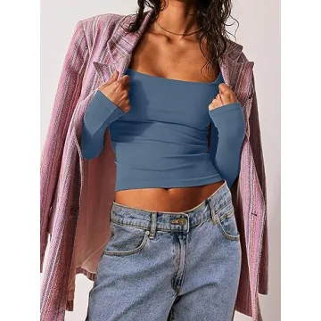 Stylish Long Sleeve Crop Top for Trendy Women