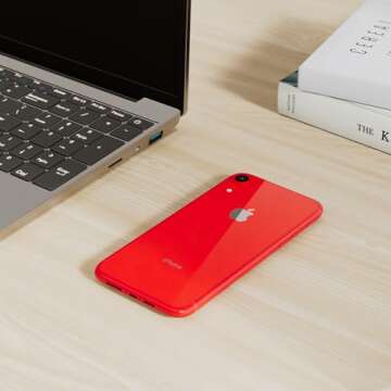 Apple iPhone XR, US Version, 128GB, Red - Unlocked (Renewed)