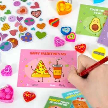 DAZONGE Kids Valentine's Day Stationery Set 24-Pack