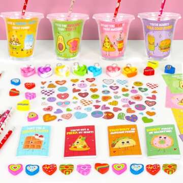 DAZONGE Kids Valentine's Day Stationery Set 24-Pack