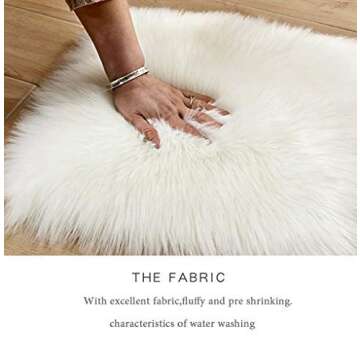 Heart Shaped Soft Faux Sheepskin Rug for Cozy Decor