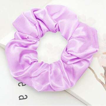 Jaciya Satin Silk Scrunchies Set of 12 - Stylish Hair Accessories