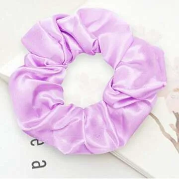 Jaciya Satin Silk Scrunchies Set of 12 - Stylish Hair Accessories