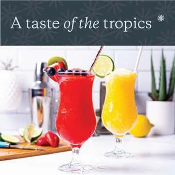 Vikko Hurricane Glasses Set of 4 for Tropical Cocktails