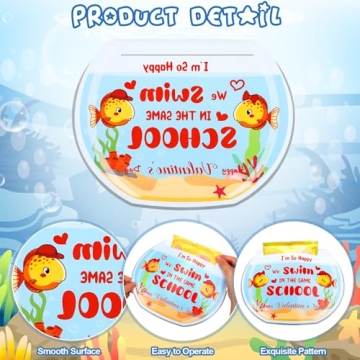 Saypacck 36 Pcs Valentine's Fish Cards for School Parties