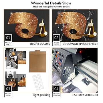 Stylish Luodroduo Glam Wall Art Set of 6 Posters