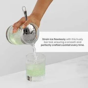 A Bar Above Professional Bartender Julep Strainer for Cocktail Drinks, 304 Antique Copper Strainer, Home Bar and Professional Bartenders, Great Strainer for Cocktail Shakers and Mixing Glasses