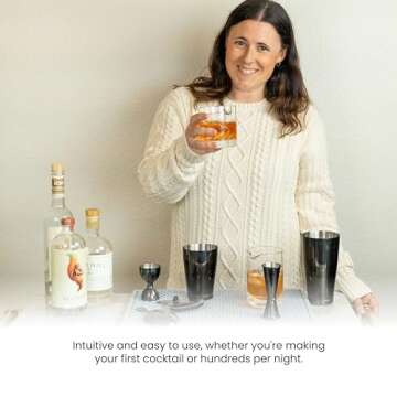 A Bar Above Professional Bartender Julep Strainer for Cocktail Drinks, 304 Antique Copper Strainer, Home Bar and Professional Bartenders, Great Strainer for Cocktail Shakers and Mixing Glasses