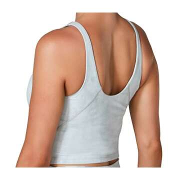 Sunzel Workout Tank for Women, Longline Padded Sports Bra Cute Crop Active Tops, Athletic Running Gym Yoga Shirt