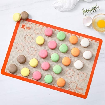 GUANCI Silicone Baking Mat Set for Macarons & Cookies