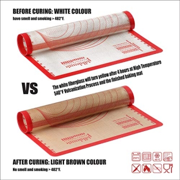 GUANCI Silicone Baking Mat Set for Macarons & Cookies
