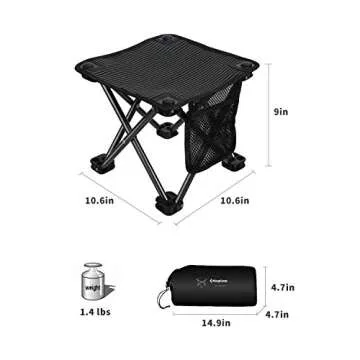 KingCamp Camping Stool Small Protable Folding Stool Mini Lightweight Backpacking Chair for Outdoor Camping Hiking Fishing Traveling Picnic