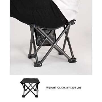 KingCamp Camping Stool Small Protable Folding Stool Mini Lightweight Backpacking Chair for Outdoor Camping Hiking Fishing Traveling Picnic