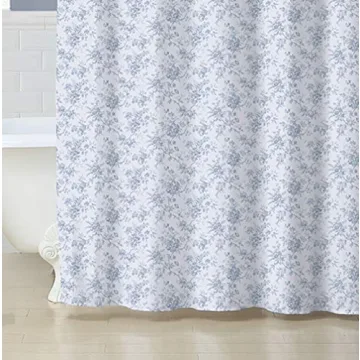 Laura Ashley Shower Curtain - Elegant Floral Bathroom Decor