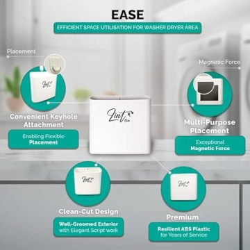 Luikor Magnetic Lint Bin for Convenient Laundry Organization