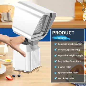 Portable Kitchen Hood with Adjustable Height & Filters