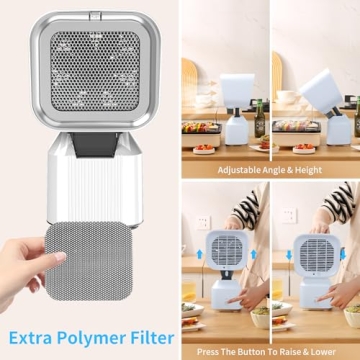Portable Kitchen Hood with Adjustable Height & Filters