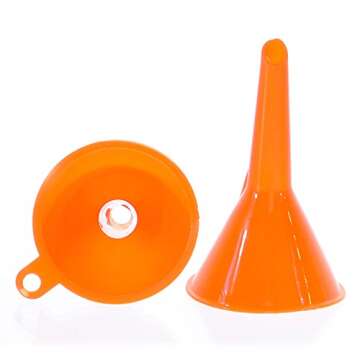 Majic 4-Pieces 4-Sizes Plastic Funnel Set for Car Oil, Gas and Fluids