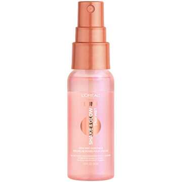 L’Oréal Paris Makeup LUMI Shake and Glow Dew Mist, Hydrating and Soothing Face Mist, Prep and Set Makeup, Energizes Skin with a Healthy Boost of Hydration, Natural Finish, 1 fl; oz.