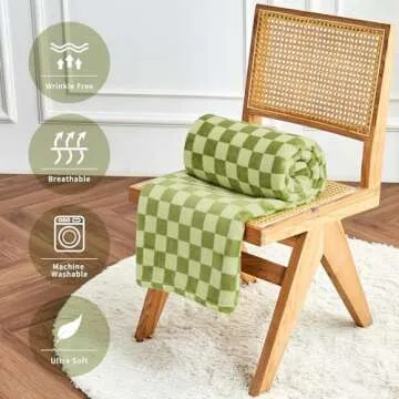 Cozy Checkerboard Throw Blanket - Soft, Warm & Stylish