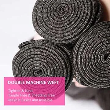 12A Body Wave Bundles Human Hair Brazilian Virgin Body Wave Human Hair Bundles 100% Unprocessed Virgin Weave 3 Bundles (14 16 18 Inch) Human Hair Natural Black Color Hair Extensions for Black Women