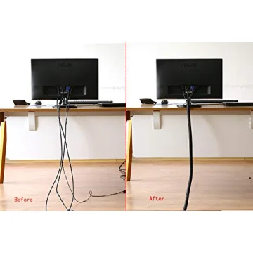 Cord Protector - 25ft Cable Sleeve for USB & Power Cords