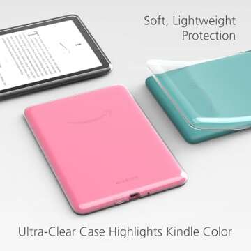 Mission Clear Case for Kindle Paperwhite 12th Gen (2024 Release) and Kindle Colorsoft Signature Edition (2024 Release) Ultra-Clear Transparent Soft Cover, Offering Sleek, Lightweight Protection