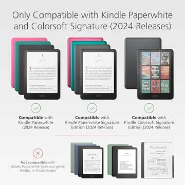 Mission Clear Case for Kindle Paperwhite 12th Gen (2024 Release) and Kindle Colorsoft Signature Edition (2024 Release) Ultra-Clear Transparent Soft Cover, Offering Sleek, Lightweight Protection