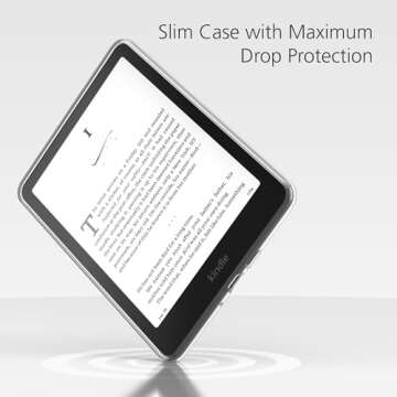 Mission Clear Case for Kindle Paperwhite 12th Gen (2024 Release) and Kindle Colorsoft Signature Edition (2024 Release) Ultra-Clear Transparent Soft Cover, Offering Sleek, Lightweight Protection