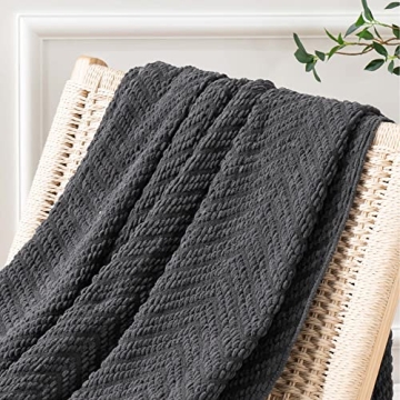 Cozy BATTILO HOME Dark Grey Throw Blanket for All Occasions