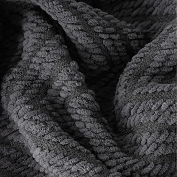 Cozy BATTILO HOME Dark Grey Throw Blanket for All Occasions