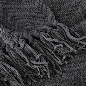 Cozy BATTILO HOME Dark Grey Throw Blanket for All Occasions