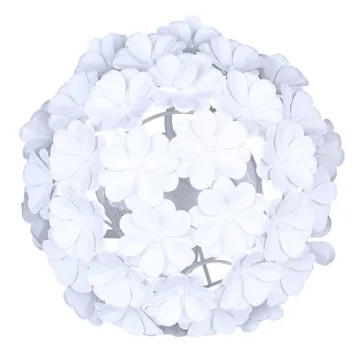 Elegant Cassia 15in 2-Light Flush Mount with White Shade