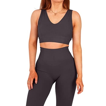 Jetjoy Seamless 2 PCS Yoga Set for Women Fitness Outfits