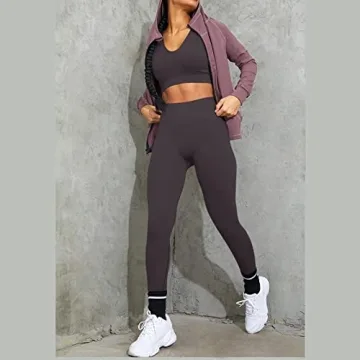 Jetjoy Seamless 2 PCS Yoga Set for Women Fitness Outfits