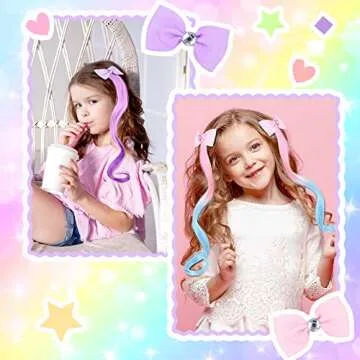 Vibrant Unicorn Rainbow Hair Extensions for Kids