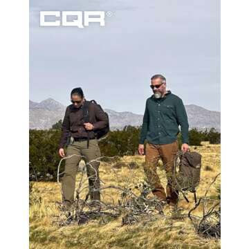 CQR Men's All Cotton Flannel Shirt, Long Sleeve Casual Button Down Plaid Shirt, Brushed Soft Outdoor Tactical Work Shirts, Solid Grey, X-Large