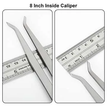 Acrux7 3Pcs 8 Inch Long Spring Caliper Set, Carbon Steel Outside Divider Caliper Compass, Calipers Measuring Tool for Wood Turning Lathe Projects