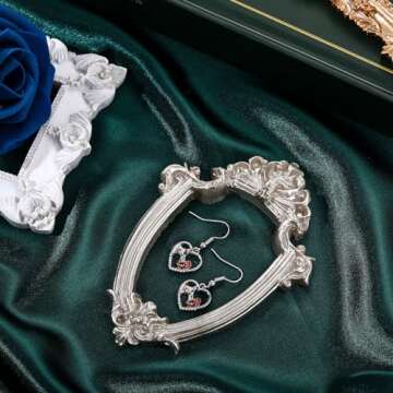 Yalikop 5 Pcs Vintage Resin Picture Frame Antique Photo Frame Table Top Jewelry Display Christmas Holiday Party Hotel Decor (Gold,White,Silver)