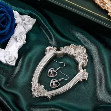 Yalikop 5 Pcs Vintage Resin Picture Frame Antique Photo Frame Table Top Jewelry Display Christmas Holiday Party Hotel Decor (Gold,White,Silver)