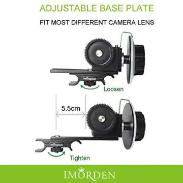 IMORDEN F1 Rapid Precise Follow Focus Gear with Gear Ring Belt for DSLR Camera, Nikon, Canon, Sony, Sigama DV/Camcorder/Film/Video Cameras Lens, Shoulder Support Rigs, Fits 15mm Rod Mount
