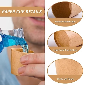 BYSNOW 300 Pack Leak-Proof 3OZ Disposable Paper Cups