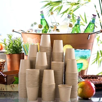 BYSNOW 300 Pack Leak-Proof 3OZ Disposable Paper Cups