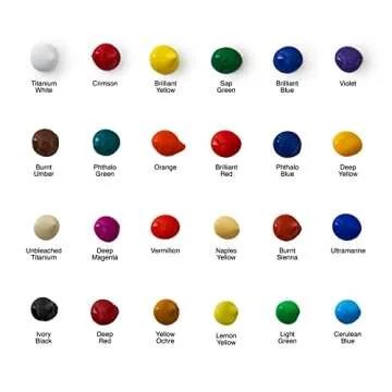 24 Assorted Acrylic Paint Tube Set by Artist's Loft - Academic Level 1 Paint for Drawing, Painting, Art & Crafts Supplies - 1 Pack