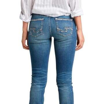 Silver Jeans Co. Women's Low Rise Slim Bootcut Jeans